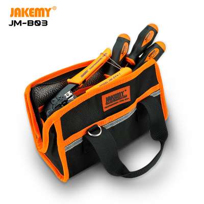 JAKEMY B03 Durable Hardware Tool Storing Oxford Fabric Tool Bag with Sturdy Zipper Good for Accessories Storage