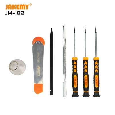 JAKEMY 7 IN 1 Wholesale Dismantling Tools with mini screwdriver suction cup spudger opener DIY hand tool for cell phone laptop