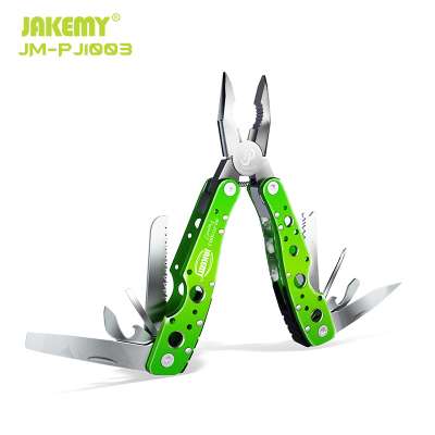 JAKEMY Safe Outdoor camping knife survival multi tool multi-functional aluminum fishing pliers hand tool