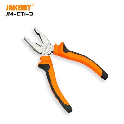 JAKEMY Precision Safe Pliers DIY Repair Hand Tool with Comfortable Handle for Wire Gadgets Component Cutting Stripping