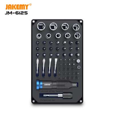 JAKEMY 6125 Professional Screwdriver Set with High Quality S-2 Driver Bit DIY Repair Tool Kit for Laptop Glasses Mobile Phone